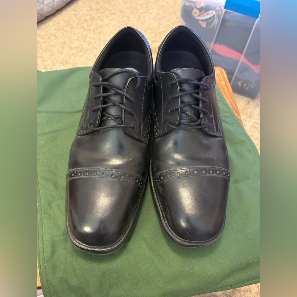 Nunn Bush Men’s Classc Black Leather Oxford-Comfort Gel - Sz 11-